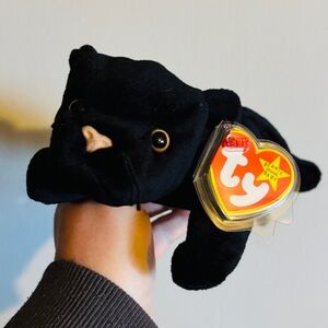 Ty beanie baby Black Panther Plush with Heart Tag